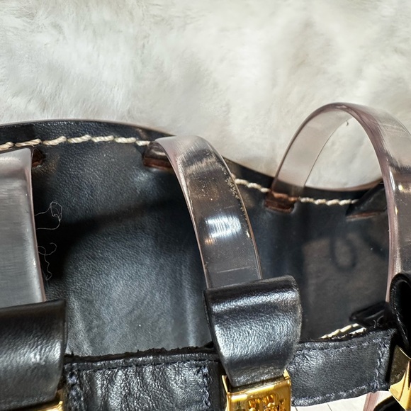 Tory Burch navy and Gold Bow Sandals - Picture 10 of 11